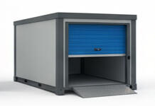 Stronghold external storage unit at Locked Self Storage Alloa, featuring insulated steel construction with aerogel technology and digital smart access.